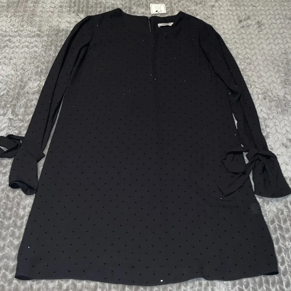 NWT Bailey 44 Anthropologie Women’s 2 Black Electric Boogie Sparkle Sequin Dress - Picture 3 of 12